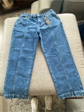 Womens Straight Leg Jeans - Blue